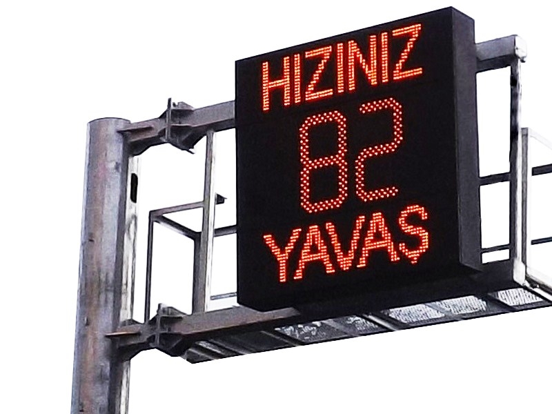 (1.6m Hız Uyarı) 1.6 m x 1.6 m LED