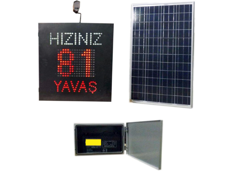 Güneş Enerjili Şehir içi Radarlı Hız Uyarı Sistemi